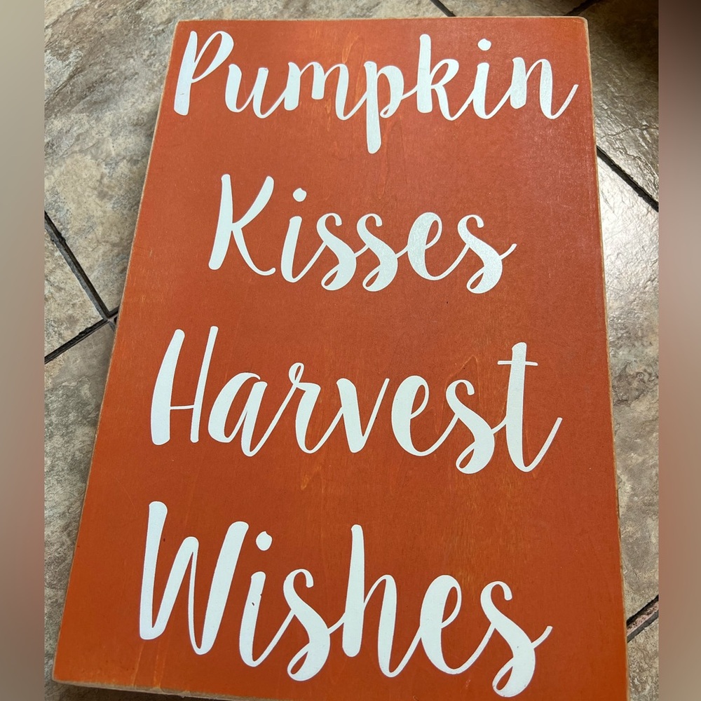 Orange Harvest Wishes Wall Art